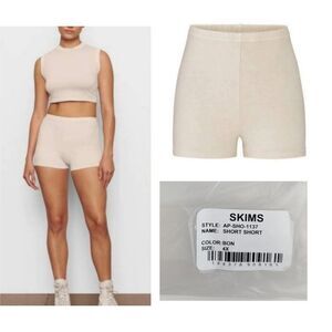 SKIMS Outdoor Basic High Rise SHORT SHORTS in BONE Plus Size 4X